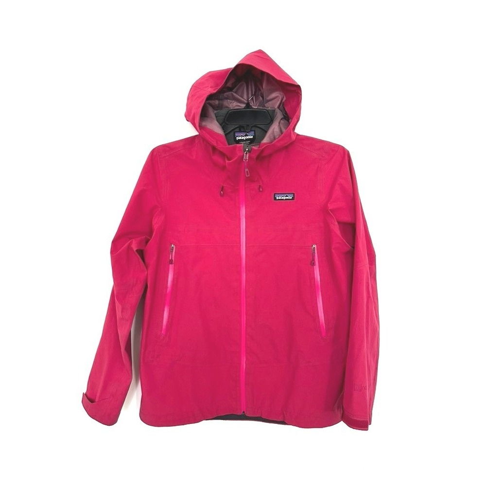 Patagonia Cloud Ridge Rain Jacket Womens‎ Large Pink H2No Waterproof Shell 83685